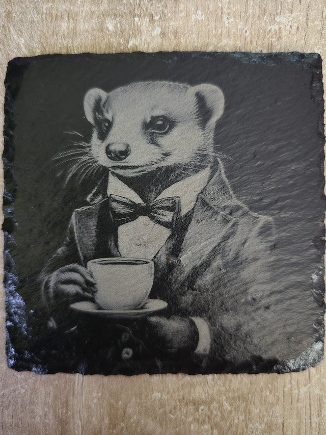 Animaux professionnels buvant du café