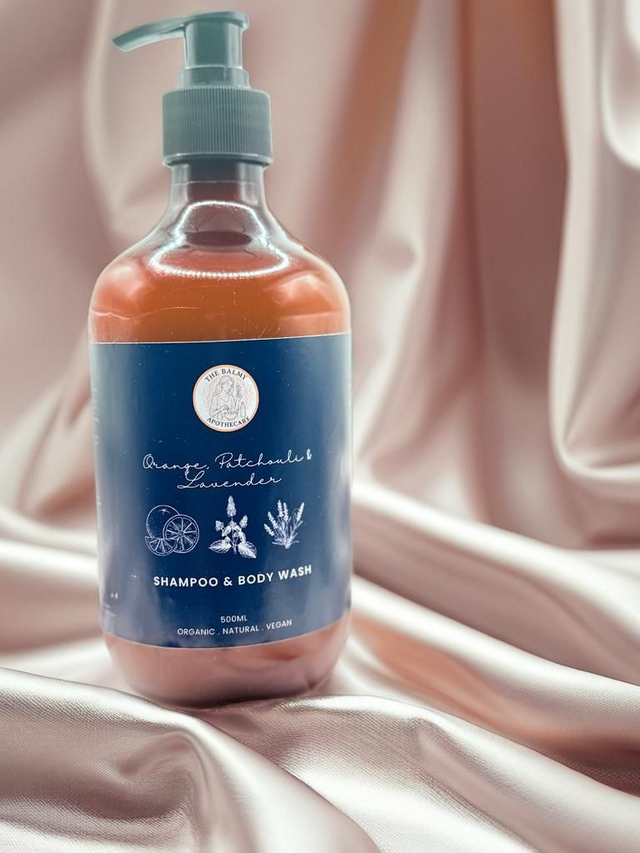 Shampoo &amp; Body Wash (500ml) - Orange, Patchouli &amp; Lavender