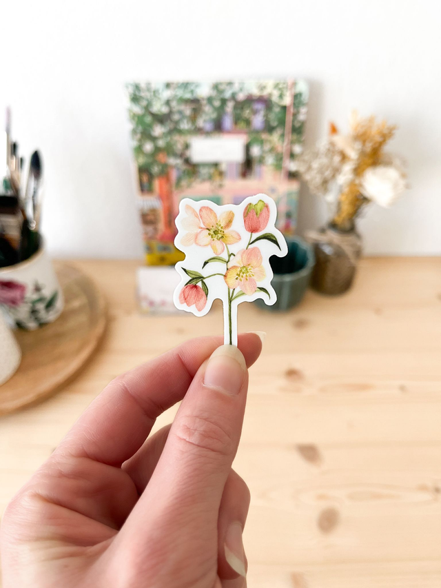 Sticker vinyle Hellebores
