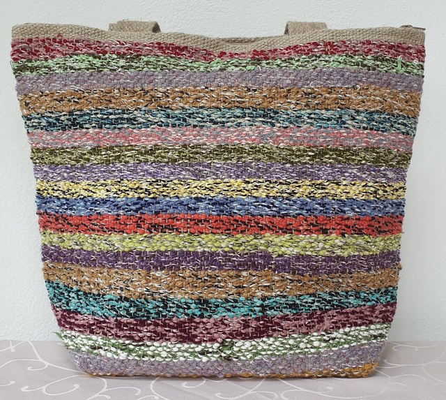 Tasche mittel bunt gestreift 