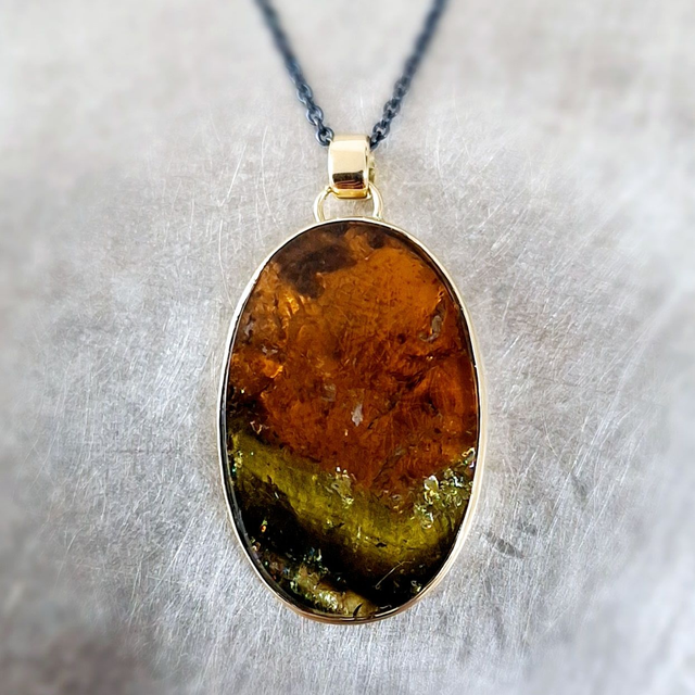 Anhänger Turmalin Farbe cognac grün