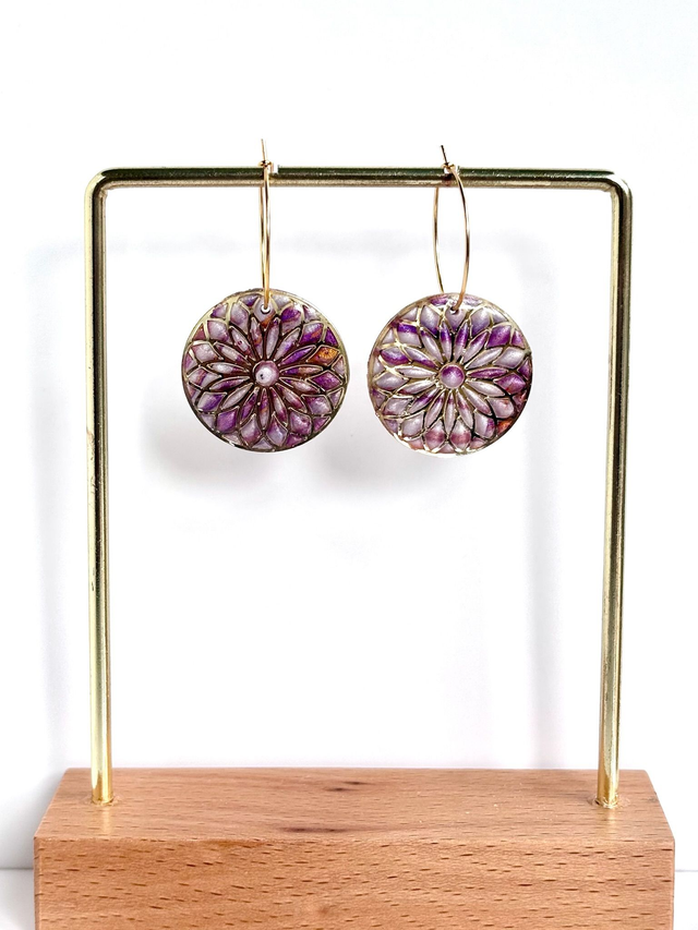 Créoles « Rosace de parme »