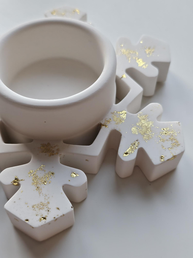 Bougeoir flocon de neige (modèle 3)