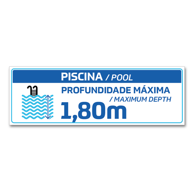 Placa Piscina - Profundidade Máxima