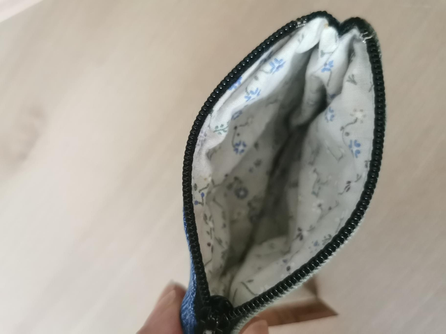 Petite trousse en tissu recyclé