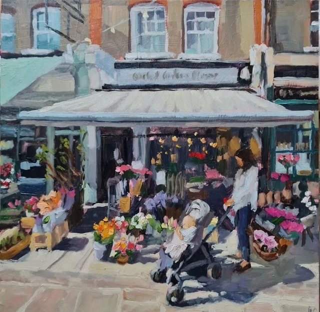 Print 'Flowers in Hampstead'