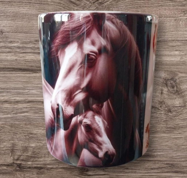 Mug chevaux, fer à cheval