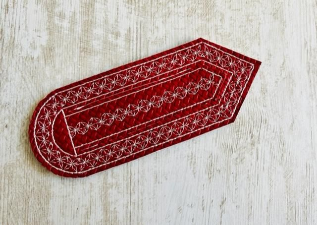 Marque-page "aide à la lecture"  simili-cuir, format moyen