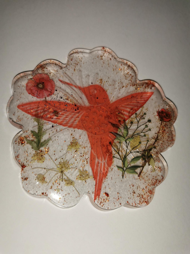 Sous verre décoratif colibri 