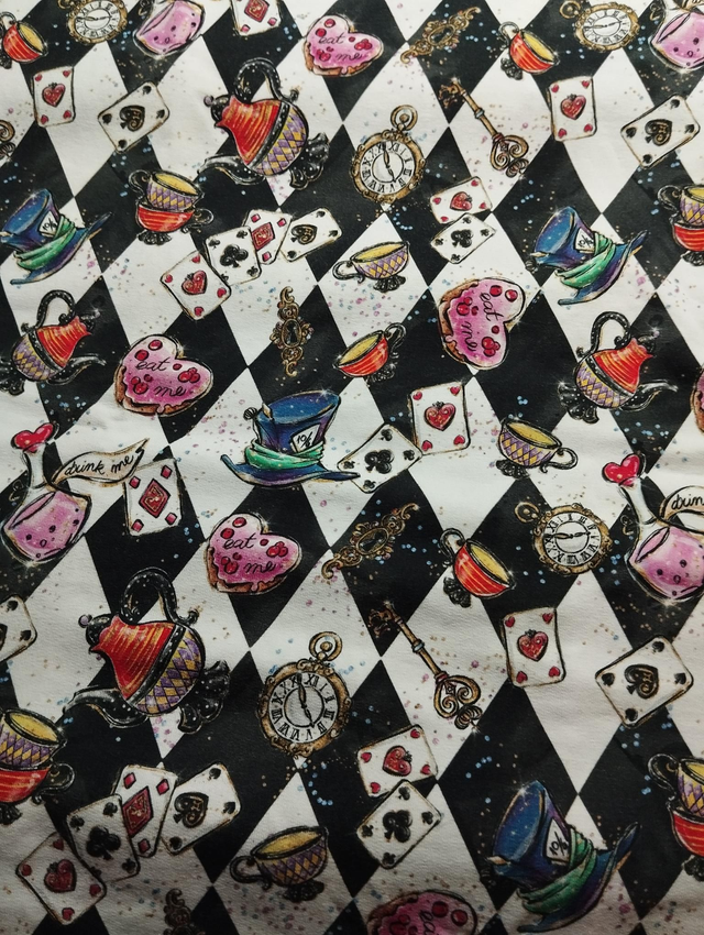 Tissu Alice échiquier pour COMMANDE 