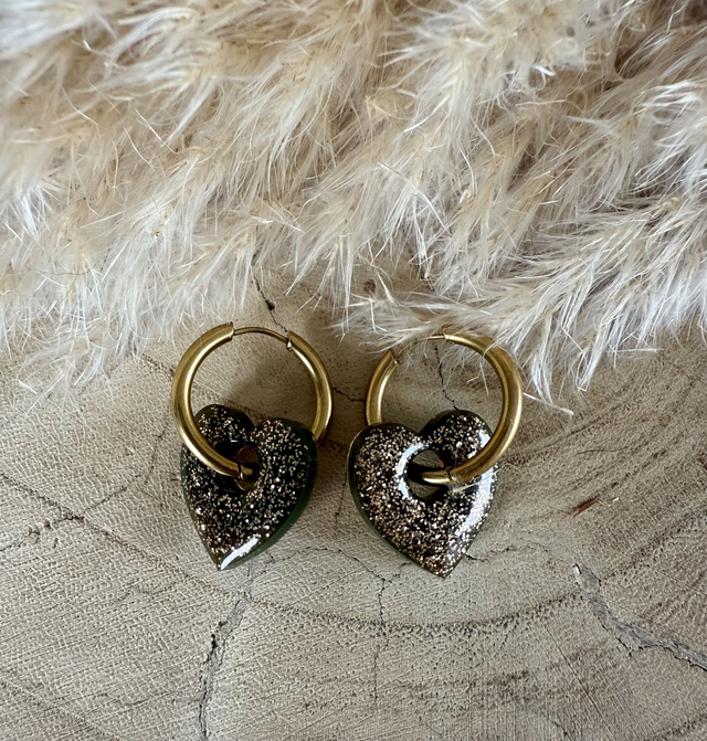 Les boucles d'oreille Denisette paillette