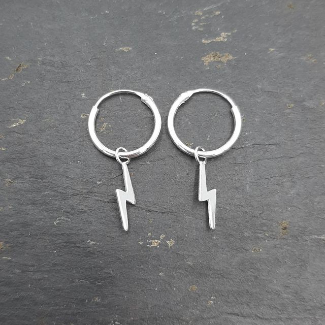 Lightning Hoop Earring