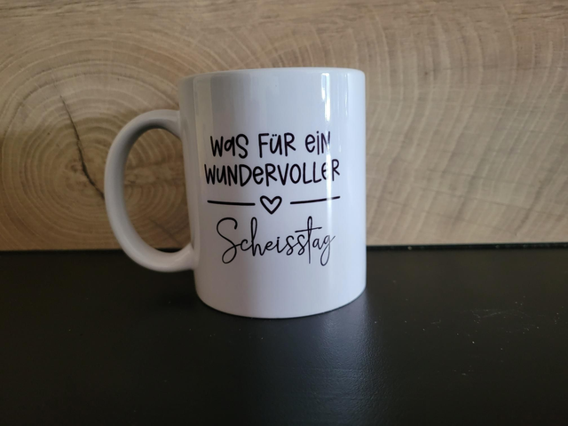 Tasse weiss Scheisstag