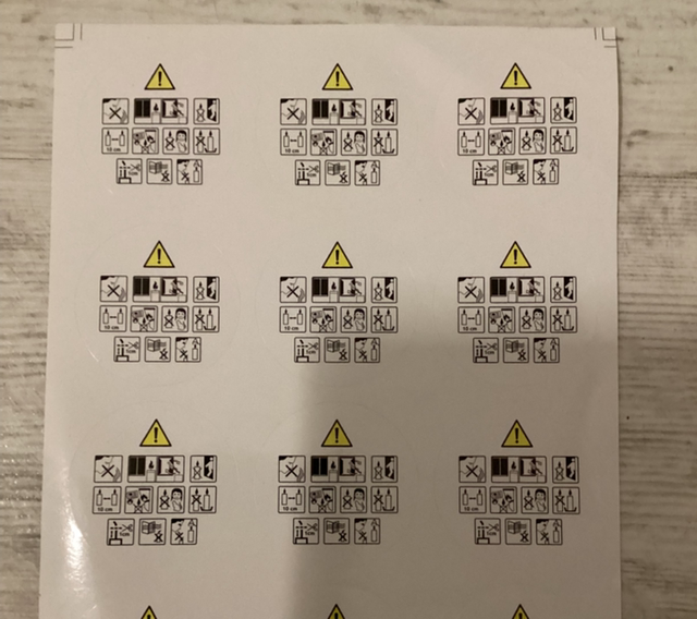 Étiquettes AFNOR vendu en lot ( 8 feuilles dans un lot ) 