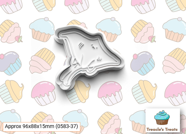 Manta Ray Fondant/cookie stamp with cutter 