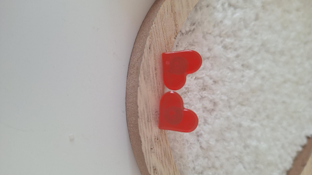Seconde chance boucles oreilles cœurs rouge