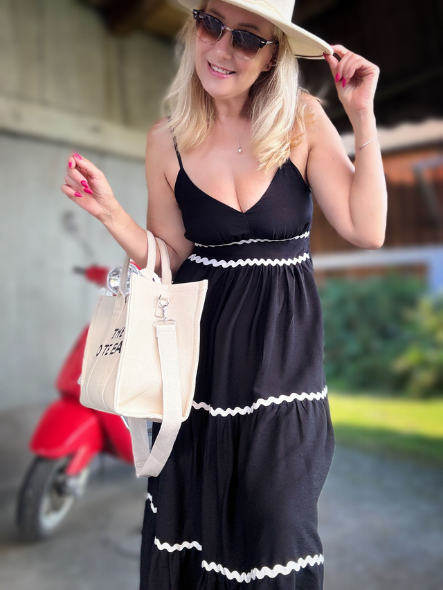 Schwarzes Maxikleid Diva