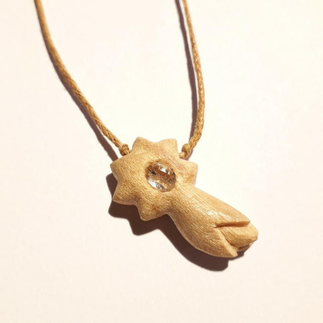 Herkimer Diamond Palo Santo Necklace