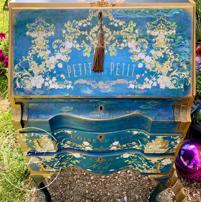 French chateau Monet water lilies  bureau