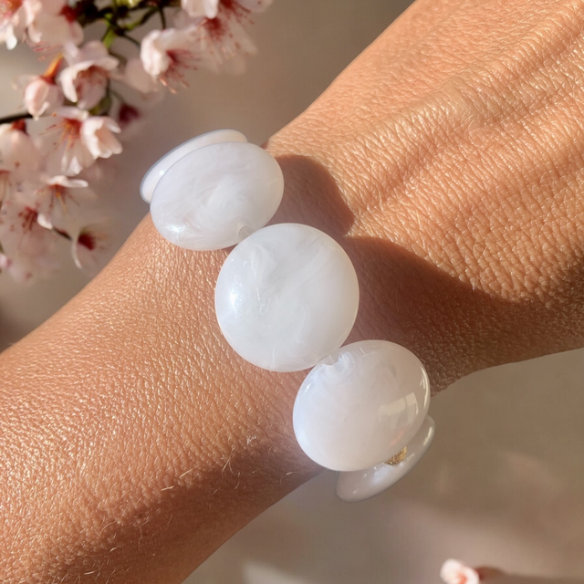 VIOLETTE Blanc marbré 