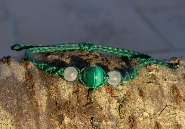 Trio Malachite pietra di luna