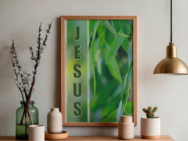 Jésus - Feuillage vert