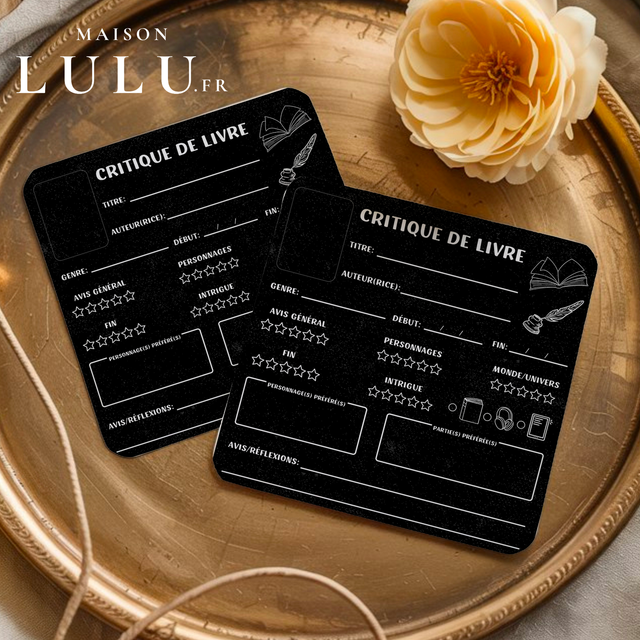 Marque page carré, Signet critique de livre, 12 couleurs