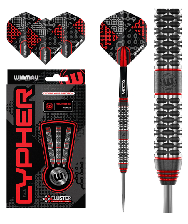 Cypher 24g 90% Tungsten Steel Tip Darts by Winmau