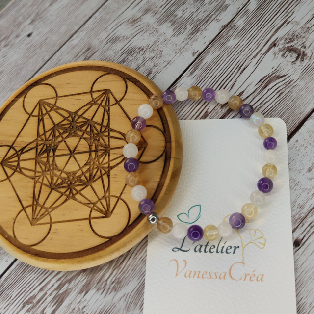 Bracelet lithothérapie &quot;Ménopause&quot;