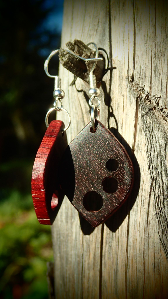 Boucles d'oreilles - Couleur acajou