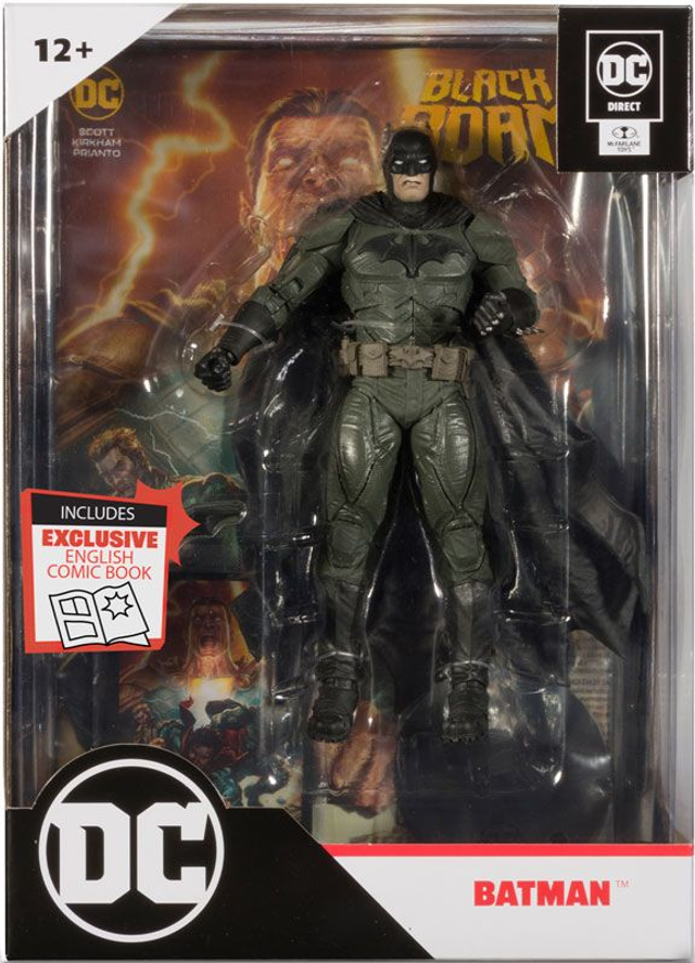 DC 7IN FIGURE WITH COMIC - BLACK ADAM BATMAN