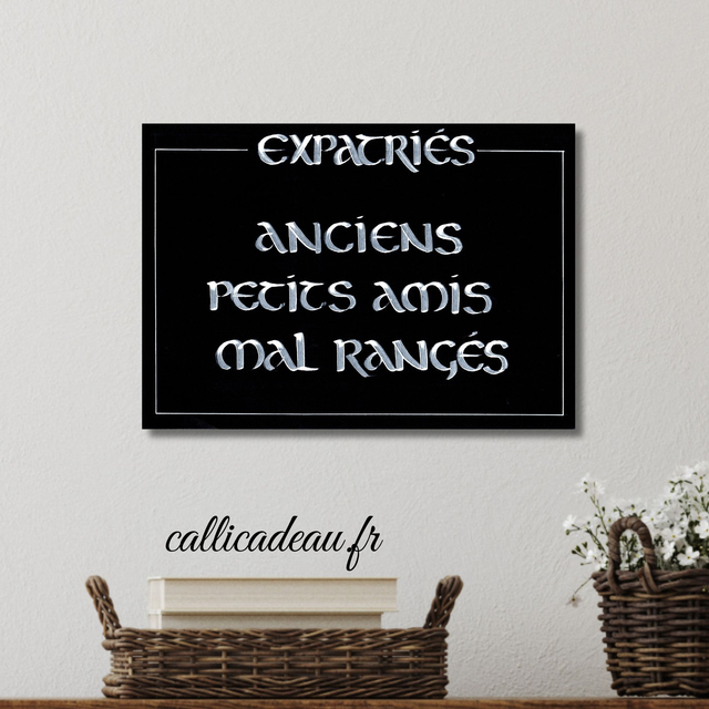 Calligraphie Expatriés | Affiche Fait Main