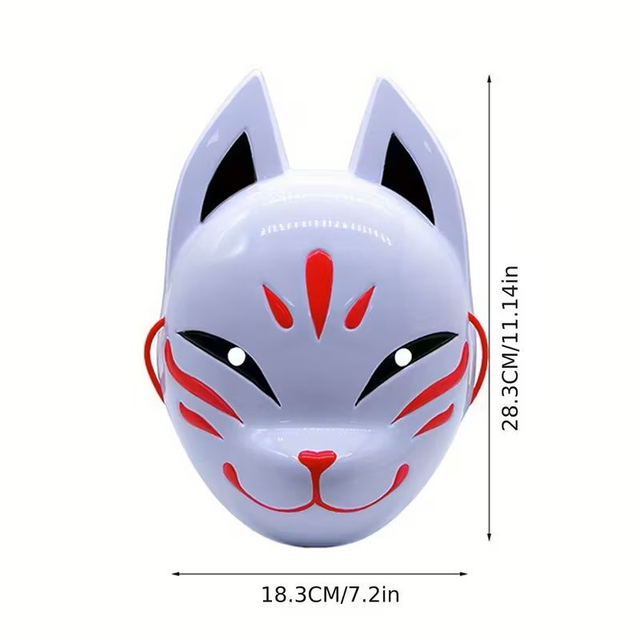Masque de Renard Anime Japonais - Masque de Costume Intégral