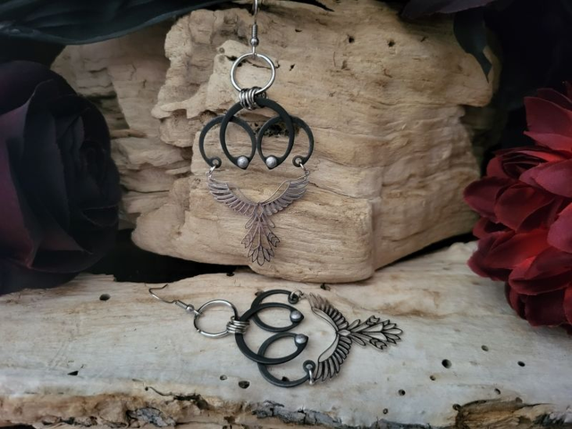 Boucles d&#039;Oreilles Néo Circlips &quot;Phenix&quot;