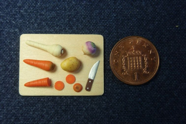 Root Vegetables on Chopping Board