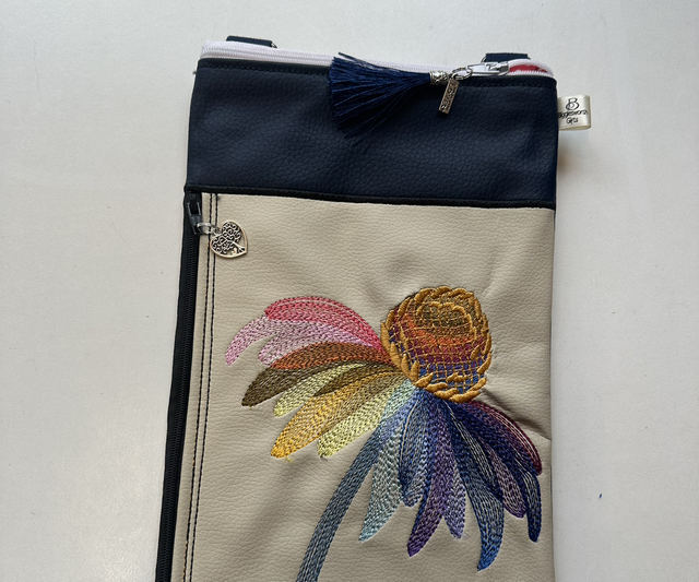 Bag - Large 2 Zips - Colourful Daisy