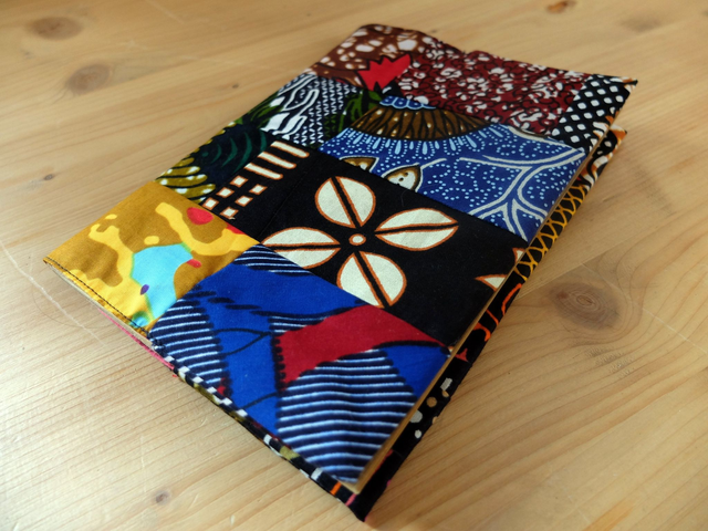 Protège carnet TAXAWAAY - Patchwork wax &amp; coton