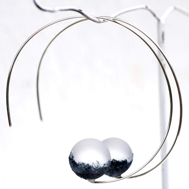 Grandes boucles d'oreilles rondes