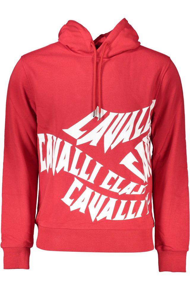 CAVALLI CLASS FELPA SENZA ZIP UOMO ROSSO