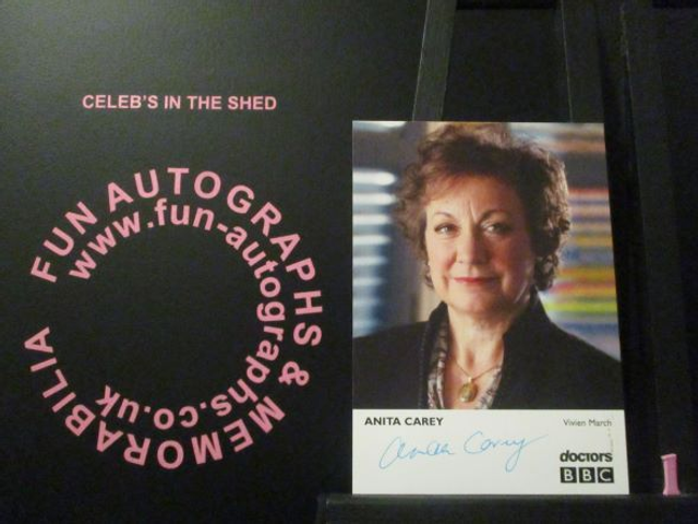 Anita Carey (Vivien March) Authentic Autographed Doctors 6x4 Cast Card (1)(SEE PIC)