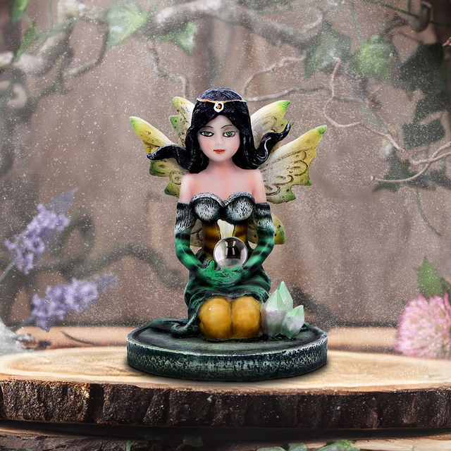 Crystal Fairy Jade 9cm Jade Green Crystal Fairy Figurine