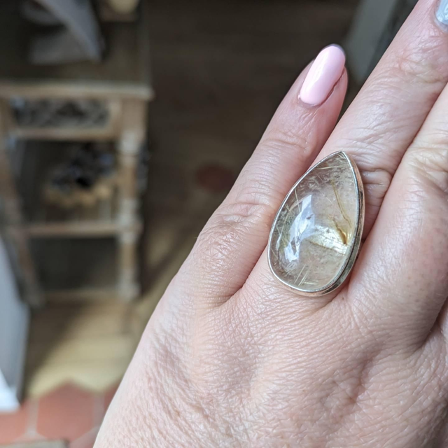 Bague quartz rutile 💛