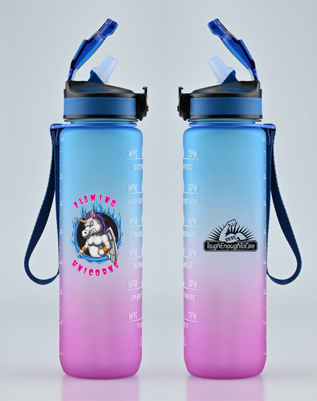 Flaming Unicorns Water Bottle