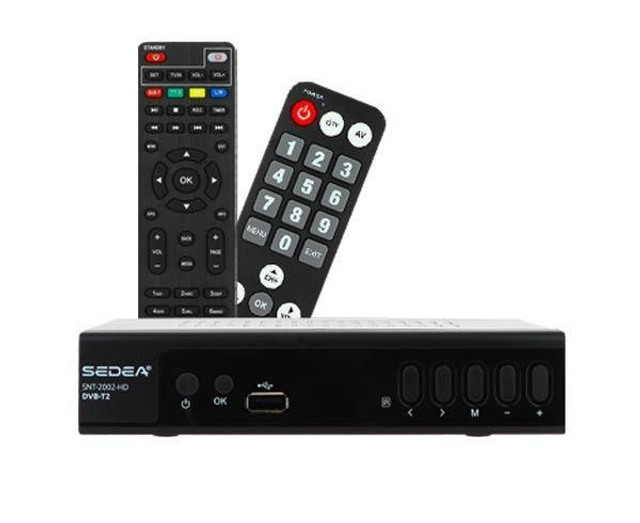 RECEPTEUR TNTHD -DVB-T ET DVB-T2- PVR ,HEVC265 AVEC AFFICHEUR ET 2 TELECOMMANDES U198417