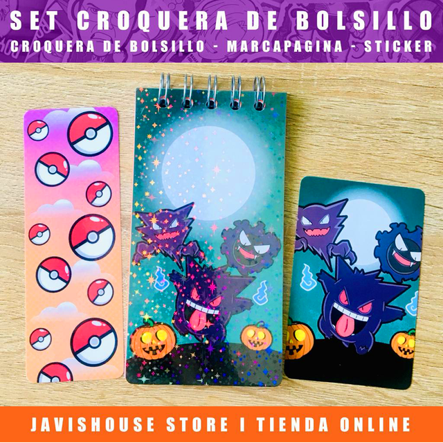Set Croquera Poke halloween