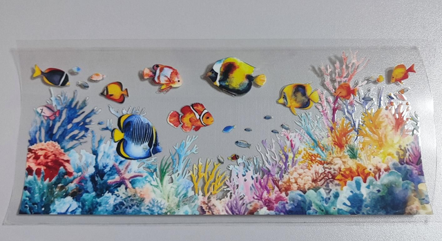 DTF Aufklebe-Folie ca 24x11cm Meerestiere 