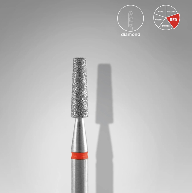 FORÊT À ONGLE DIAMANTÉ, « FRUSTUM » ROUGE 2,5mm - STALEKS PRO