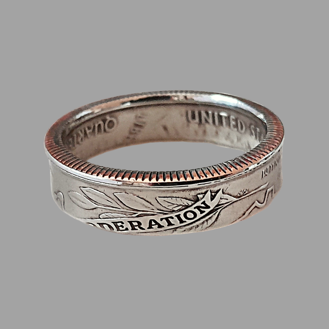 American Georgia State Quarter Dollar 1999 Coin Ring  