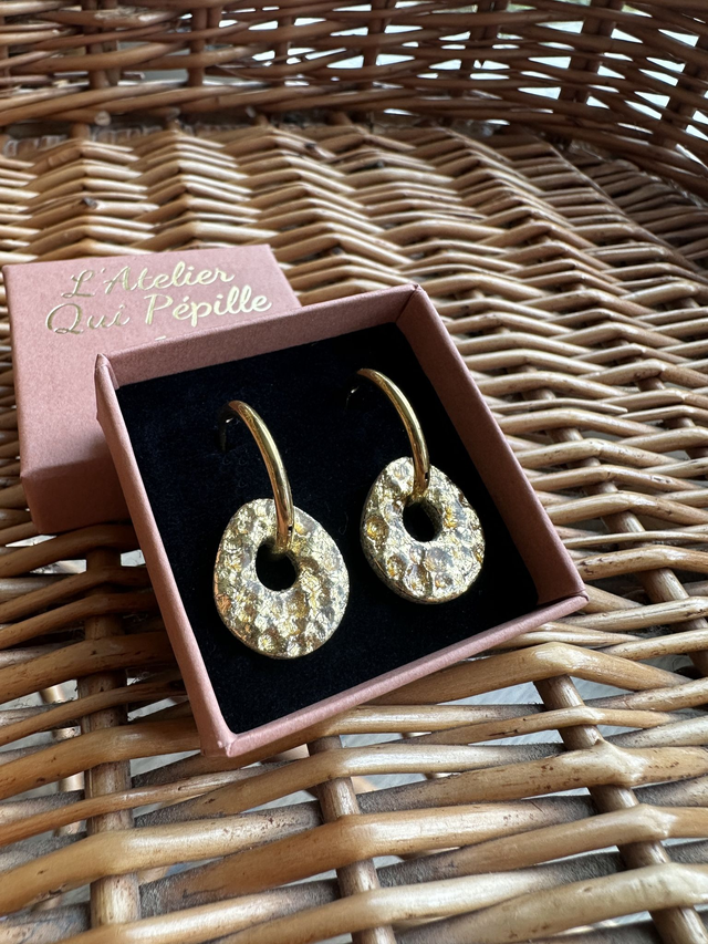 Gouttes Or martelées