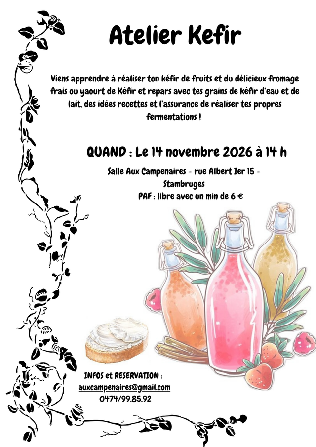 Atelier Kefir - 14 novembre 2026